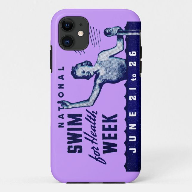 Capa Para iPhone 11 1935 Natações Para A Saúde (Verso)