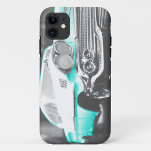Capa Para iPhone 11 1958 chevy impala azul brilhante carro clássico