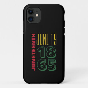 Capa Para iPhone 11 19 de junho de 1865 Tipografia História Negra