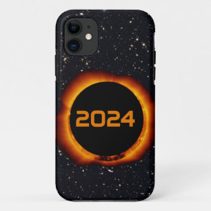 Capa Para iPhone 11 2024 Data de Eclipse Solar Total Céu Estrelado