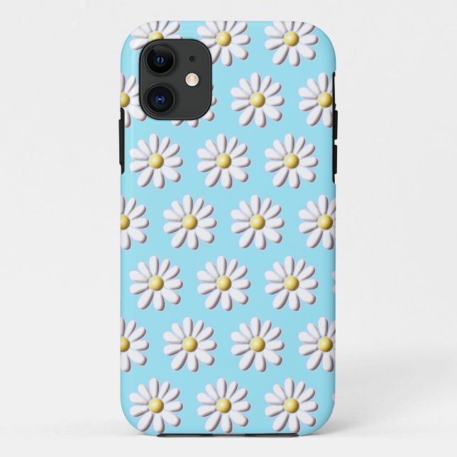 Capa Para iPhone 11 3D Daisy Flower (Verso)
