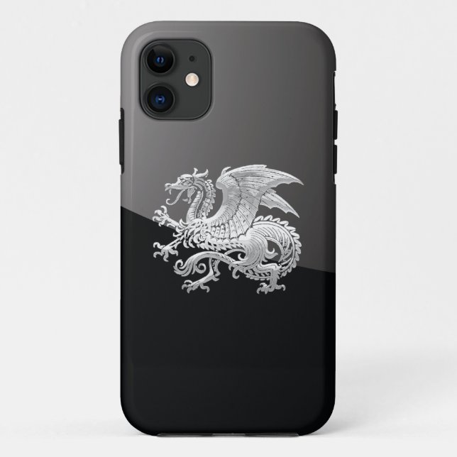 Capa Para iPhone 11 [400] Dragão islandês, Landvæ ttir [Prata] (Verso)