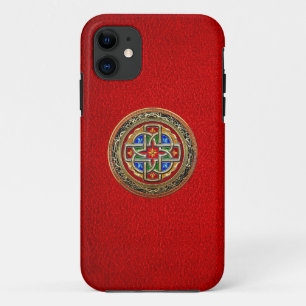 Capa Para iPhone 11 [600] Cruz Celta [Dourado+Enamel]