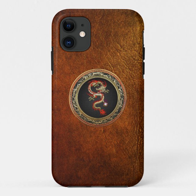 Capa Para iPhone 11 [600] Dragão chinês Ouro Fucanglong (Verso)