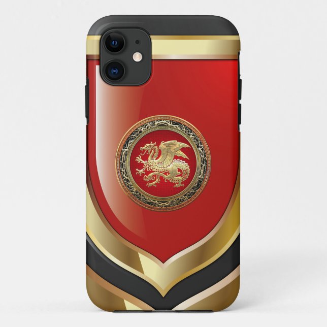 Capa Para iPhone 11 [600] Dragão islandês, Landvæ ttir [Dourado] (Verso)
