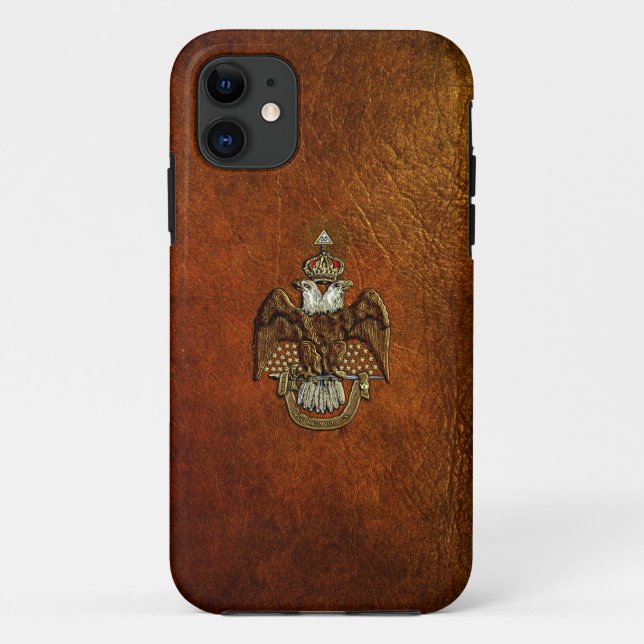 Capa Para iPhone 11 [68] Águia do 33.o grau (Verso)