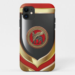 Capa Para iPhone 11 [800] Leão Assírio: Dourado e Negro Lamaçu