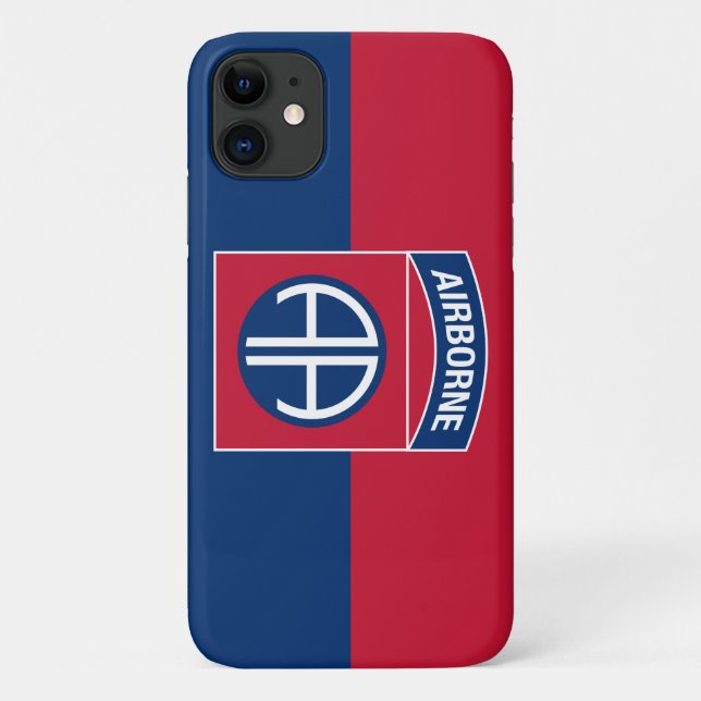 Capa Para iPhone 11 82.a Divisão Aerotransportada Bandeira Militar Vet (Verso)
