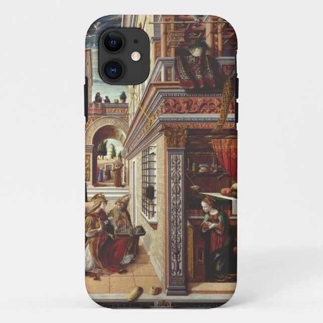 Capa Para iPhone 11 A Anunciação, com o Santo Emidius (Verso)