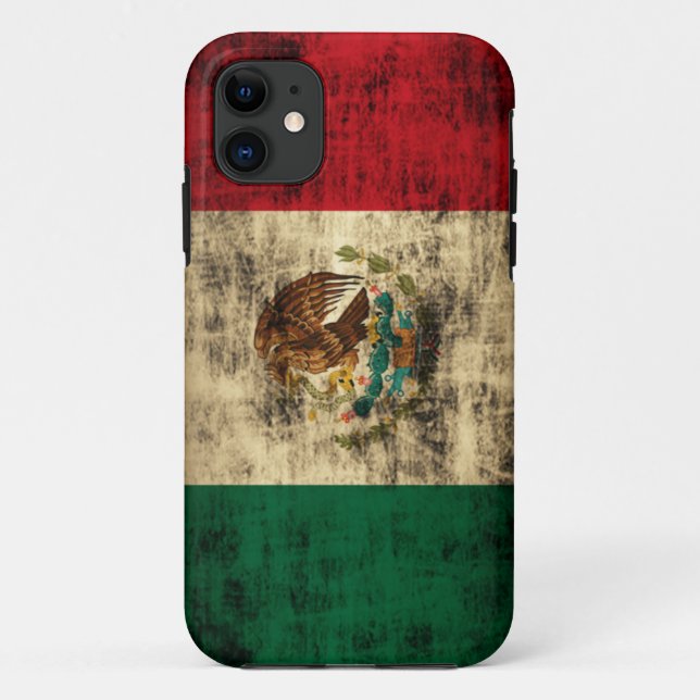 Capa Para iPhone 11 A bandeira de México afligiu o iPhone 5 da case (Verso)