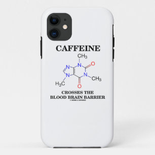 Capa Para iPhone 11 A cafeína cruza a barreira do cérebro do sangue