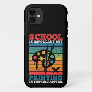 Capa Para iPhone 11 A Escola É Importante, Mas A Pintura É Importante
