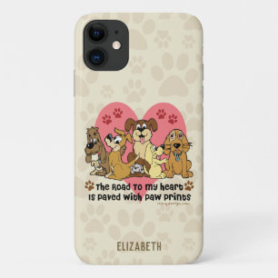 Capa Para iPhone 11 A Estrada Para Meus Cães Cardíacos Adicionar Nom