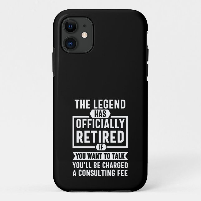 Capa Para iPhone 11 A lenda se aposentou oficialmente (Verso)