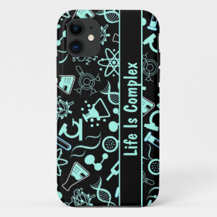 Capa Para iPhone 11 a moderna bioquímica azul do aqua é complexa