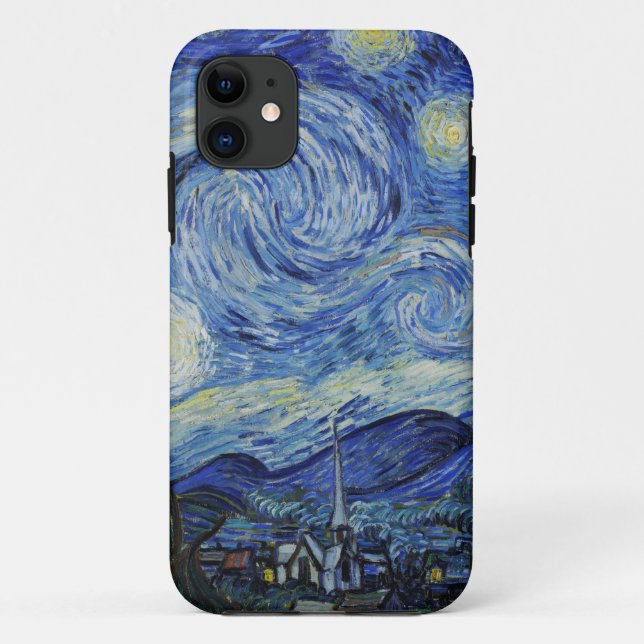 Capa Para iPhone 11 A Noite Estrelada - Vincent Van Gogh (Verso)