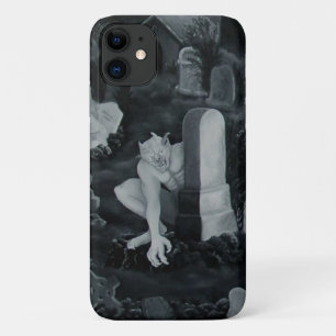 Capa Para iPhone 11 À noite no cemitério - diabo
