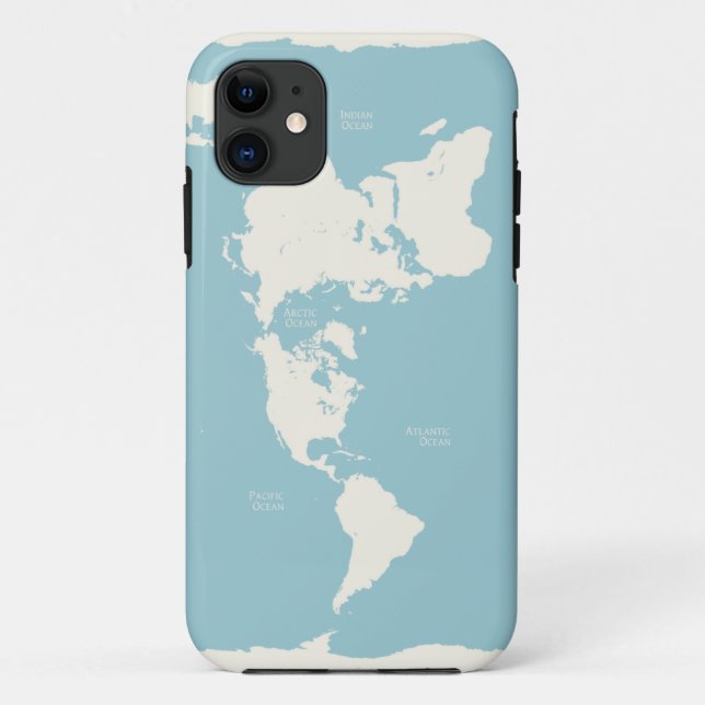 Capa Para iPhone 11 A perspectiva importa mapa do mundo (Verso)