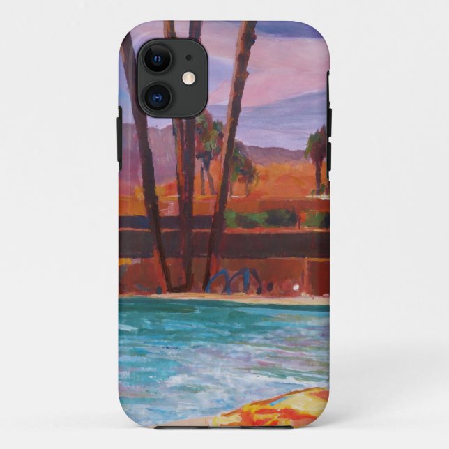 Capa Para iPhone 11 A piscina do Palm Springs (Verso)