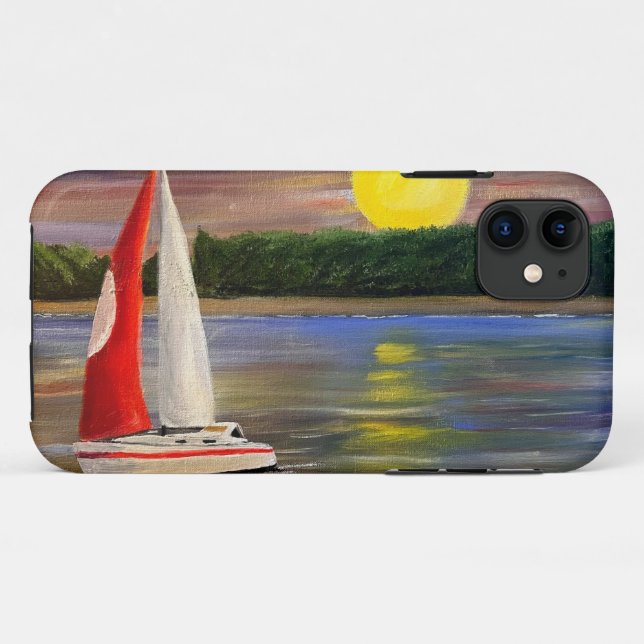 Capa Para iPhone 11 A Sunset Sail, por Gary Poling (Verso (horizontal))