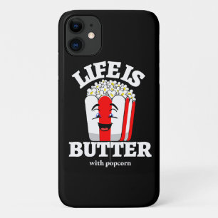 Capa Para iPhone 11 A Vida é Manteiga Com Pipoca
