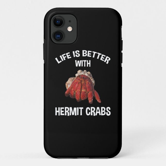 Capa Para iPhone 11 A Vida É Melhor Com Caranguejos Emermitas (Verso)