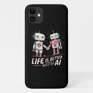 Capa Para iPhone 11 A vida é melhor com IA