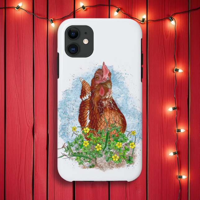 Capa Para iPhone 11 A vida é melhor com os frangos (Criador carregado)