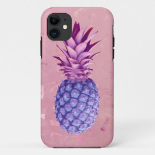 Capa Para iPhone 11 Abacaxi Lilás Rosa-Rosa