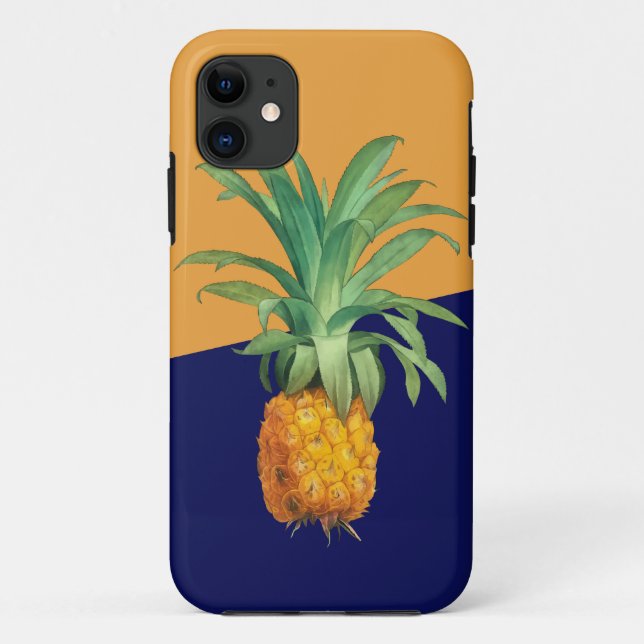 Capa Para iPhone 11 Abacaxi Verde Amarelo (Verso)