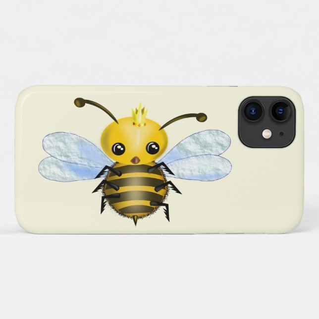 Capa Para iPhone 11 Abelha Rainha Bonita (Verso (horizontal))