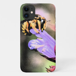 Capa Para iPhone 11 Abelhas e Flores