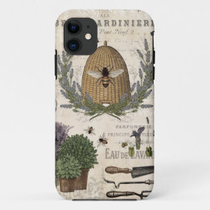 Capa Para iPhone 11 Abelhas Francesas Modern Vintage