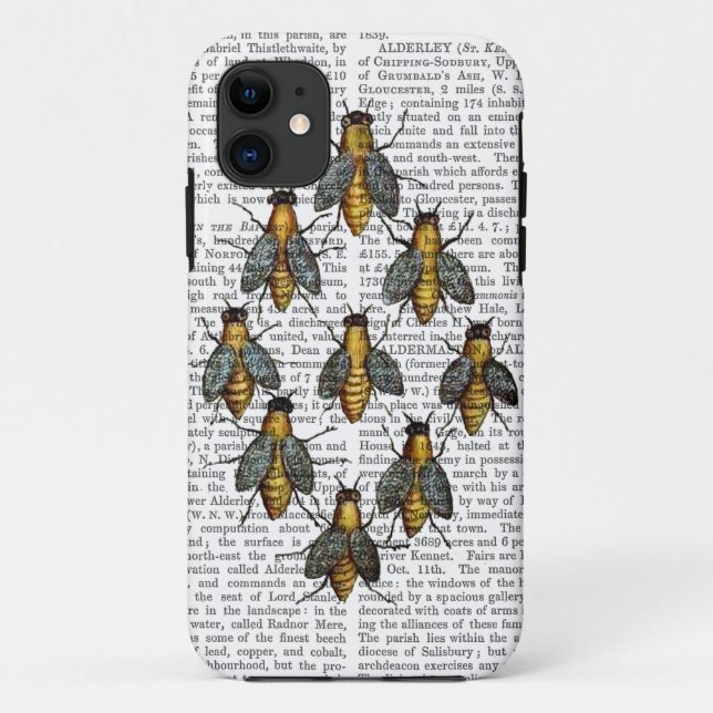 Capa Para iPhone 11 Abelhas Medievais 2 (Verso)