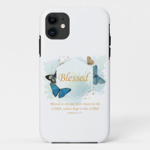 Capa Para iPhone 11 Abençoada - Borboleta de Fé Cristã das Mulheres Ve
