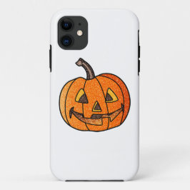 Capa Para iPhone 11 Abóbora de Halloween Brilhante