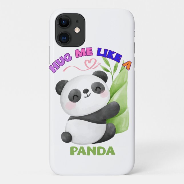 Capa para iPhone 11 – Abrace-me como um Panda 🐼 (Verso)
