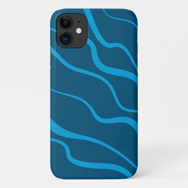Capa Para iPhone 11 Abstração de ondas legal, simples, moderna (Verso)