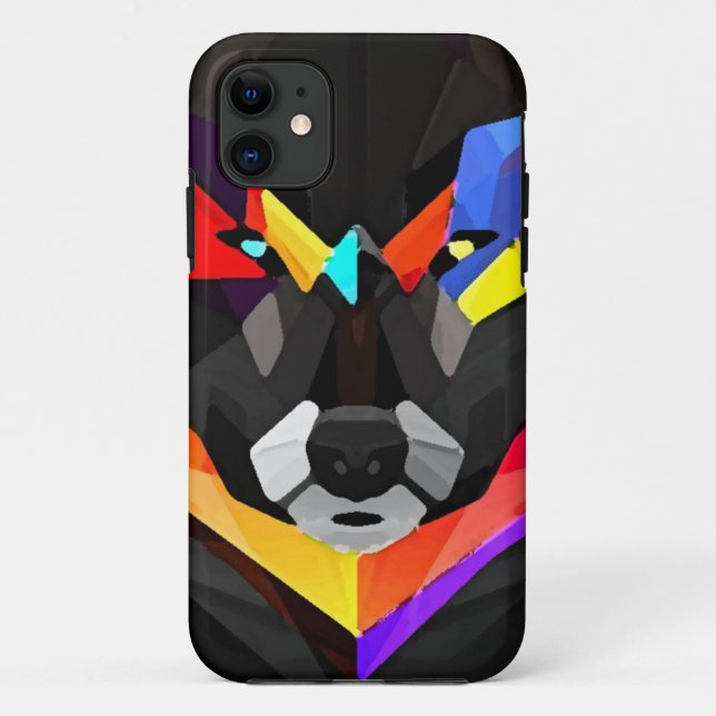 Capa Para iPhone 11 Abstract wolf iphone (Verso)