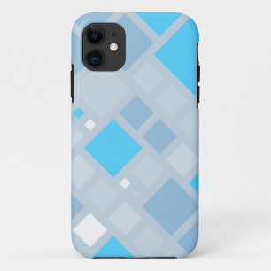 Capa Para iPhone 11 Abstrato Art Praças Cinzas azuis