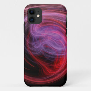 Capa Para iPhone 11 Abstrato Art Red Wave