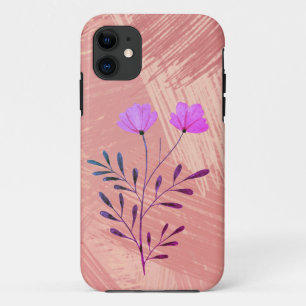 Capa Para iPhone 11 Abstrato artístico cor-de-rosa pintura Lavanda do