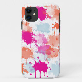 Capa Para iPhone 11 Abstrato Azul Cor-de-Cor-de-Cor Laranja Espalhos d