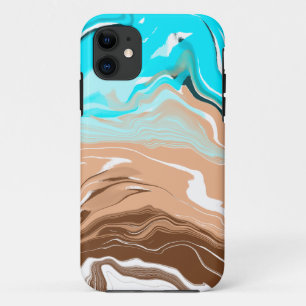 Capa Para iPhone 11 Abstrato Beach Fluid Art