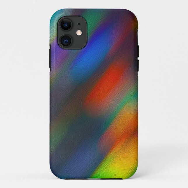 Capa Para iPhone 11 Abstrato Blur com textura (Verso)