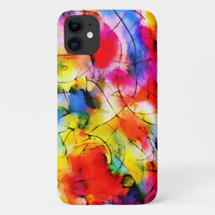 Capa Para iPhone 11 Abstrato com cores arco-íris.