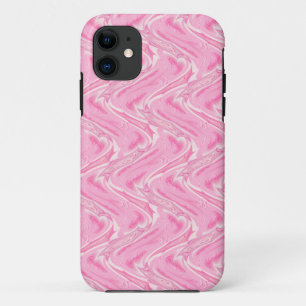 Capa Para iPhone 11 Abstrato de algodão doce rosa