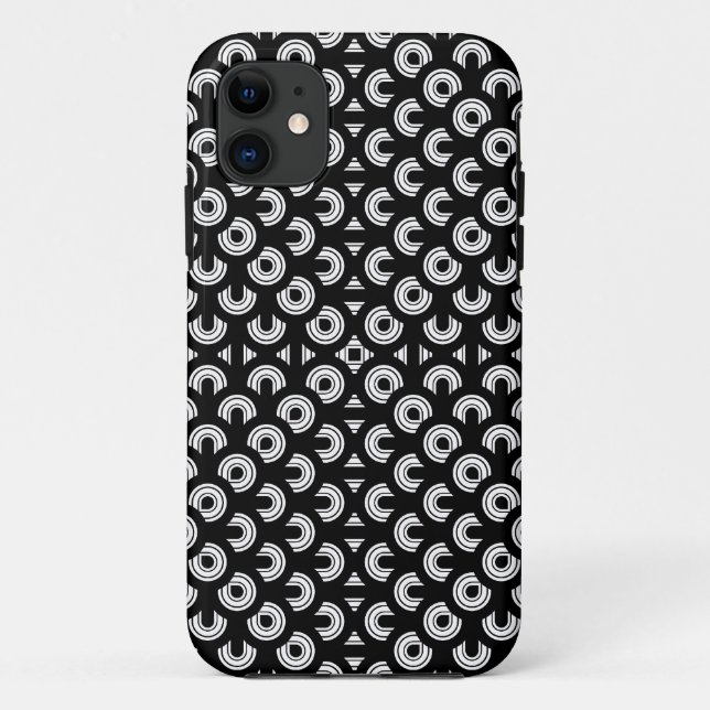 Capa Para iPhone 11 Abstrato de Anos 50 sem costura Art 2 (Verso)