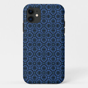 Capa Para iPhone 11 Abstrato de Círculos Azuis Retroativos