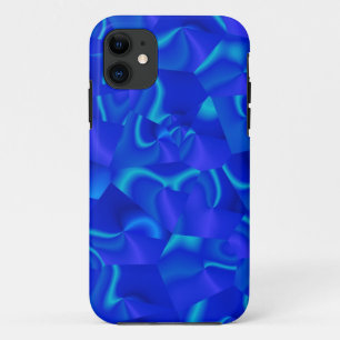 Capa Para iPhone 11 Abstrato de espiral de face azul